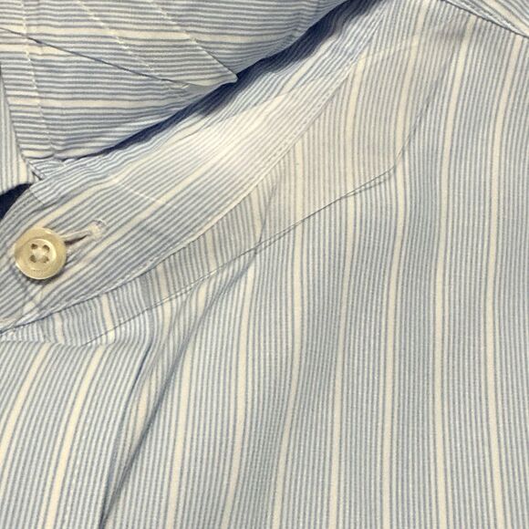 NWOT Brooks Brothers Tradition Fit Mens 16-33 Button Up Dress Shirt Stripes Blue - Picture 5 of 11